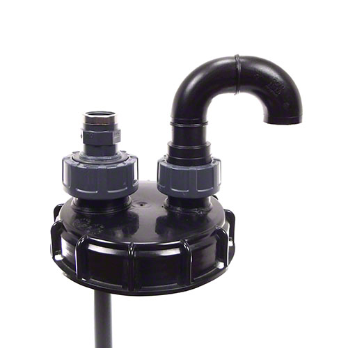 IBC-Schraubkappe DN 150 mit PVC U Sauglanze und Be- / Entl&uuml;ftung 
