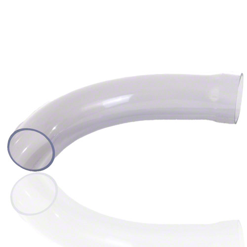PVC U Transparent Bogen 11&deg; in DIN Abmessung, Stutzen/Klebemuffe